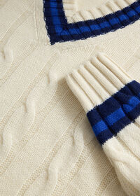 Paul Stuart Cashmere V-Neck Tennis Sweater, thumbnail 2