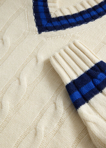 Paul Stuart Cashmere V-Neck Tennis Sweater