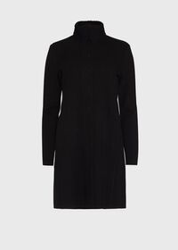 Paul Stuart Black Wool Double Knit Coat, thumbnail 1