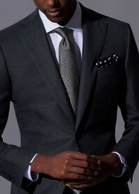 Paul Stuart Woven Silk Chevron Tie, thumbnail 2