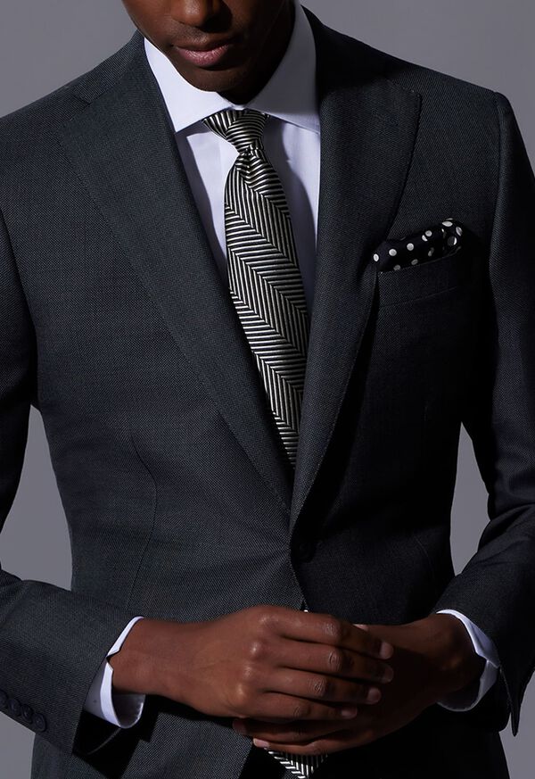 Paul Stuart Woven Silk Chevron Tie, image 2