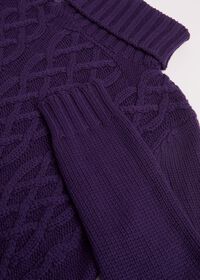 Paul Stuart Cashmere Aran Cable Knit Turtleneck, thumbnail 3