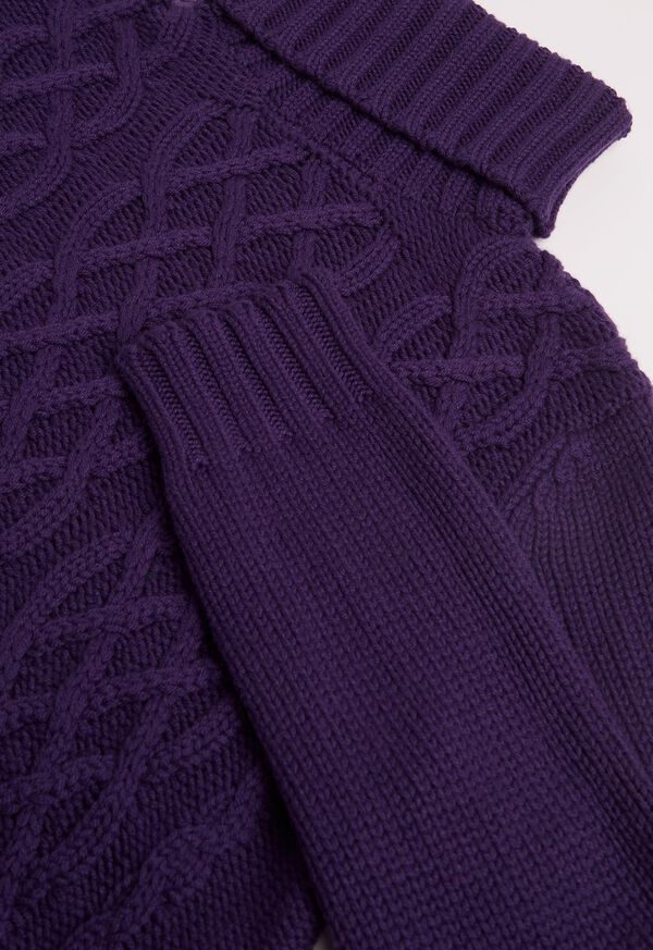 Cashmere Aran Cable Knit Turtleneck