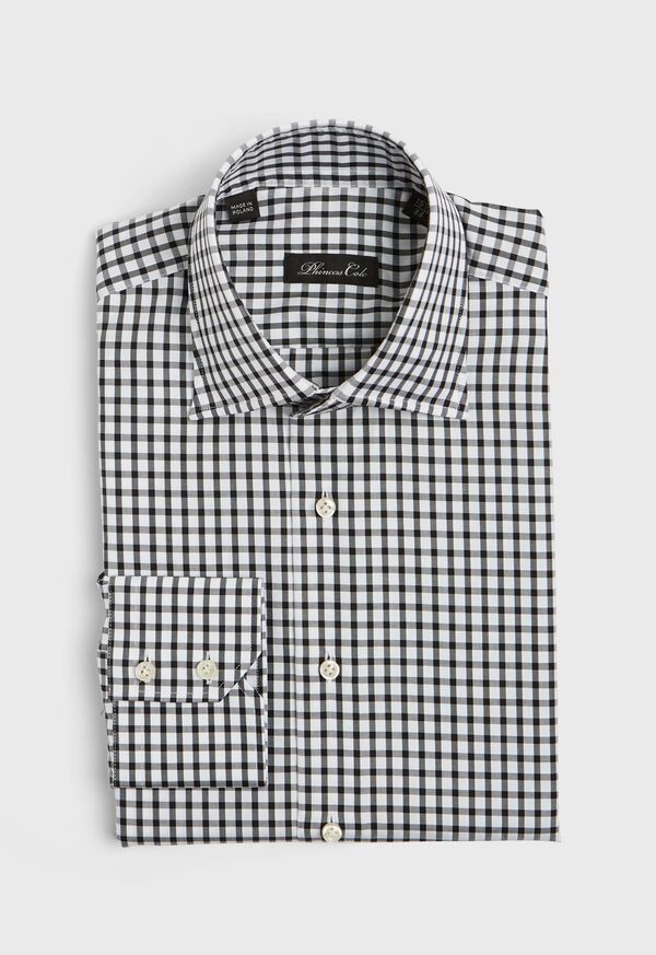 Paul Stuart Black and White Mini Pane Dress Shirt, image 1
