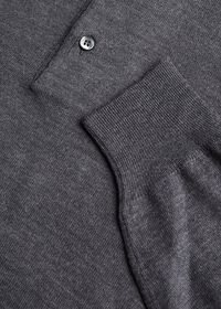 Paul Stuart Long Sleeve Merino Wool Polo Shirt, thumbnail 2