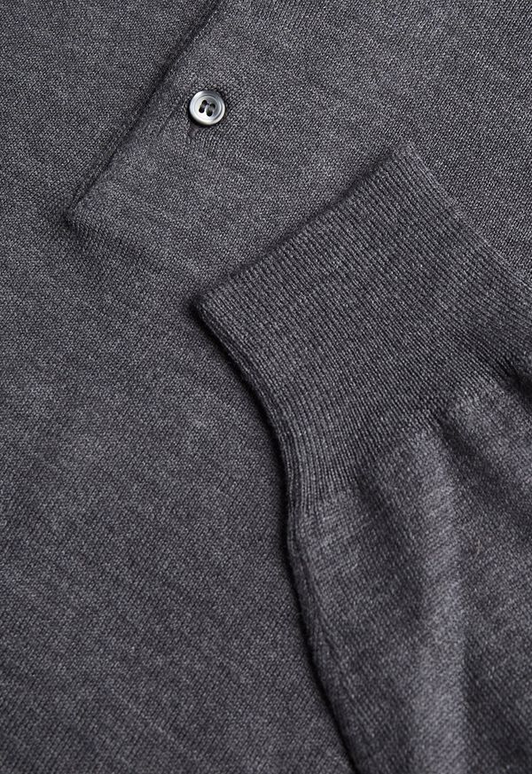 Paul Stuart Long Sleeve Merino Wool Polo Shirt, image 2