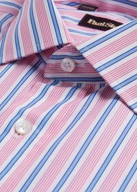 Paul Stuart Variegated Stripe Cotton Dress Shirt, thumbnail 2