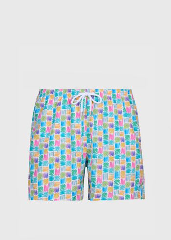 Paul Stuart Abstract Squares Swim Trunk