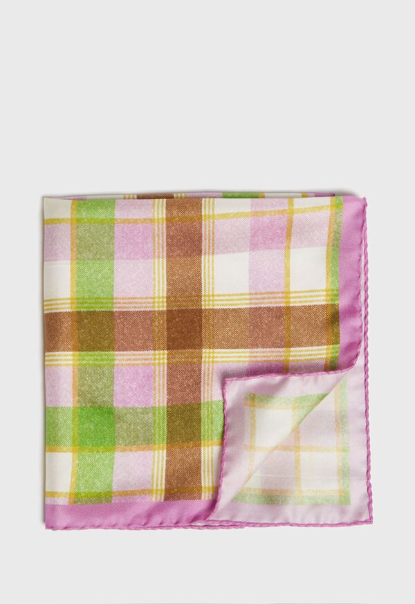 Paul Stuart Multi Plaid Pocket Square, image 1