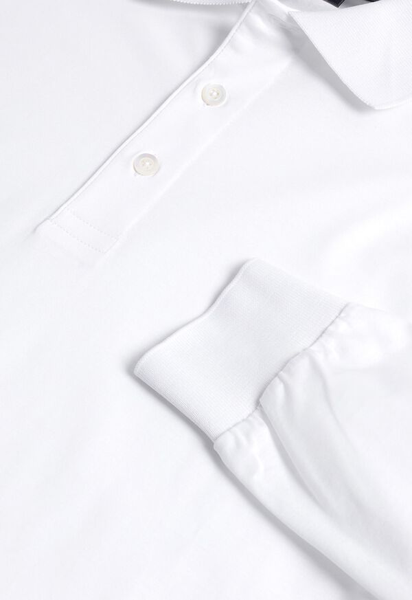Paul Stuart Mercerized Cotton Long Sleeve Polo Shirt, image 2