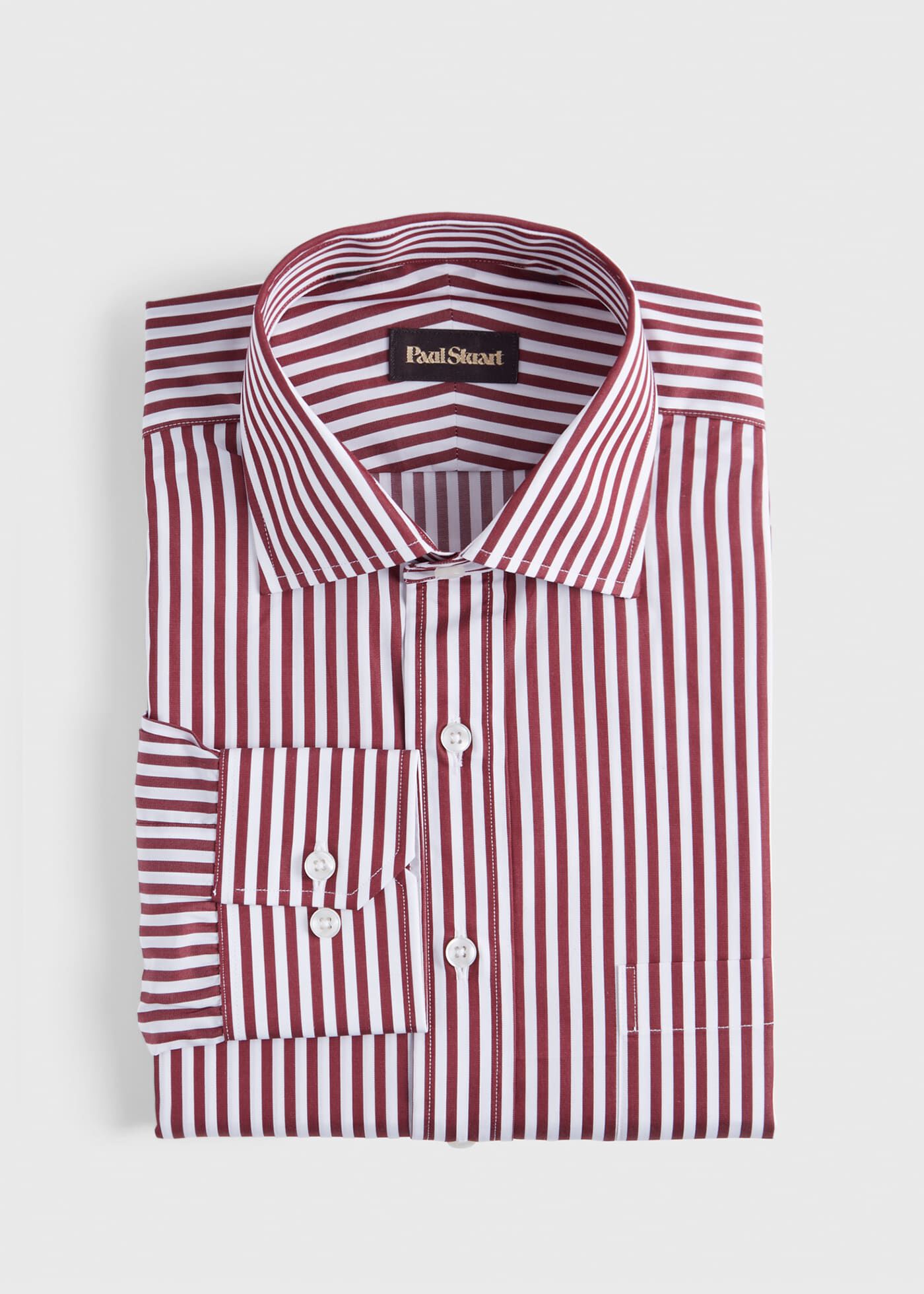 Mens red striped deals dress shirt