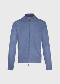 Paul Stuart Merino Wool Full Zip Rice Stitch Cardigan, thumbnail 1
