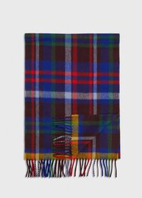 Paul Stuart Cashmere Multi Color Plaid Scarf, thumbnail 1