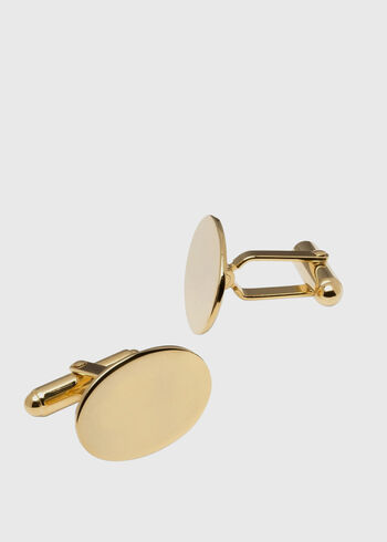 Paul Stuart Gold Vermeil Oval Cufflinks