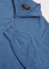Paul Stuart Cashmere Quarter Zip Mock Sweater, thumbnail 2
