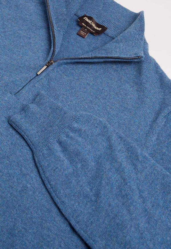 Paul Stuart Cashmere Quarter Zip Mock Sweater, image 2
