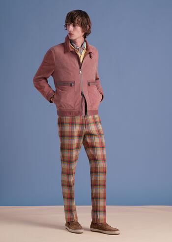 Paul Stuart Linen Plaid Dress Trouser