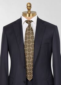 Paul Stuart Printed Silk Oversized Medallion Tie, thumbnail 2