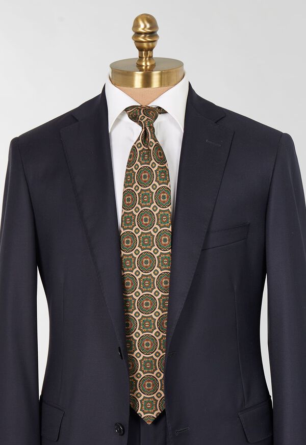 Paul Stuart Printed Silk Oversized Medallion Tie, image 2
