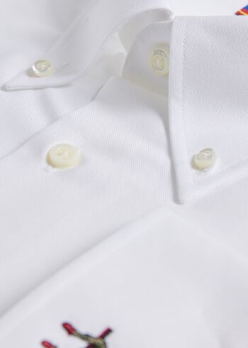 Paul Stuart Cotton Oxford Logo Sport Shirt