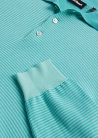 Paul Stuart Cotton Stripe Long Sleeve Polo, thumbnail 3