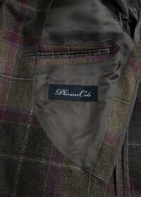 Paul Stuart Olive and Burgundy Plaid Wool Sport Jacket, thumbnail 4