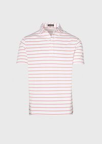 Paul Stuart Pencil Stripe on White Ground Performance Polo, thumbnail 2