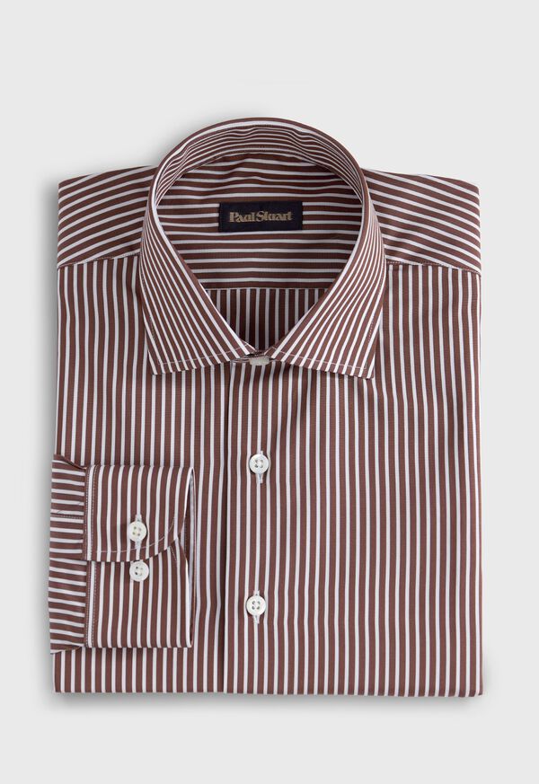 Paul Stuart Silky Cotton Stripe Sport Shirt, image 1
