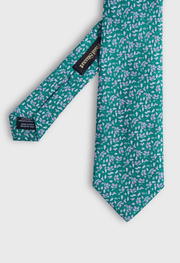 Paul Stuart Printed Silk Small Floral Tie, image 1
