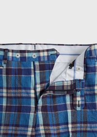 Paul Stuart Linen Plaid Plain Front Dress Trouser, thumbnail 2