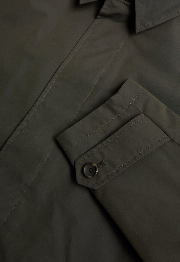 Paul Stuart Solid Olive Raincoat, image 2