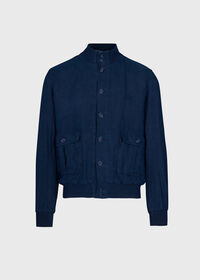 Paul Stuart Linen Button Front Bomber Jacket, thumbnail 1