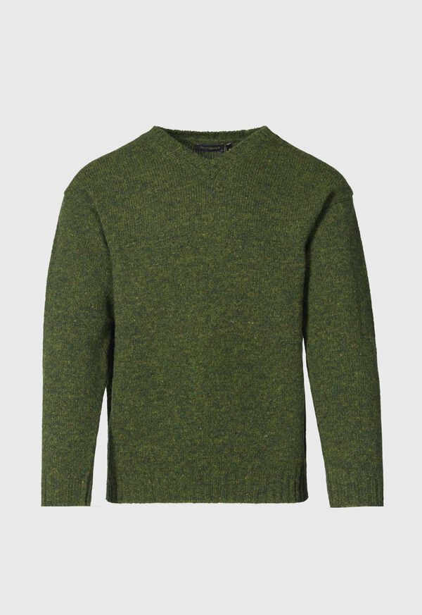 Paul Stuart Shetland Wool V-Neck Sweater, image 2