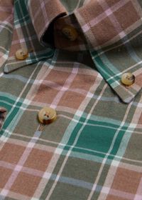 Paul Stuart Cotton Lightweight Flannel Plaid Sport Shirt, thumbnail 2