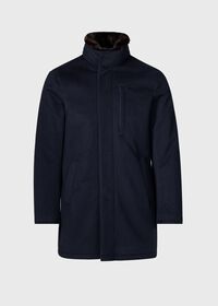 Paul Stuart Cashmere Coat with Faux Fur Collar, thumbnail 1