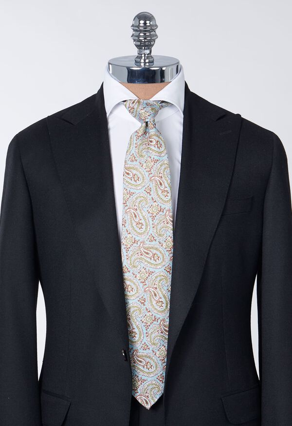Paul Stuart Printed Linen Paisley Tie, image 2