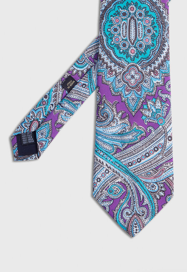 Paul Stuart Silk Twill Paisley Print Tie, image 1