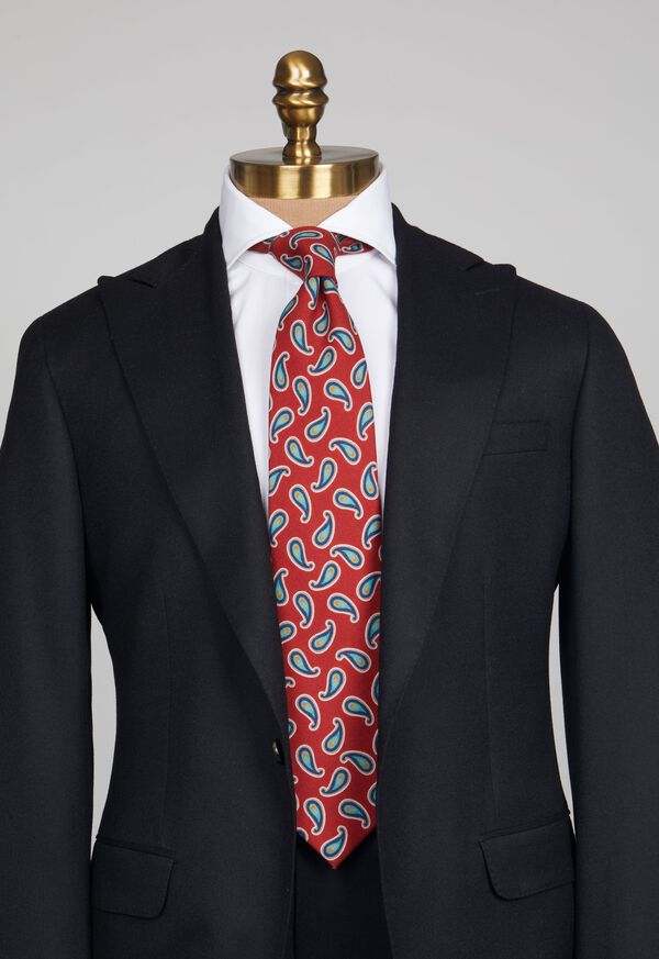 Paul Stuart Wool Tossed Paisley Tie, image 2