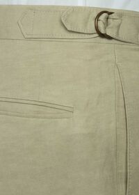 Paul Stuart Sand Silk & Linen Plain Front Trouser, thumbnail 3