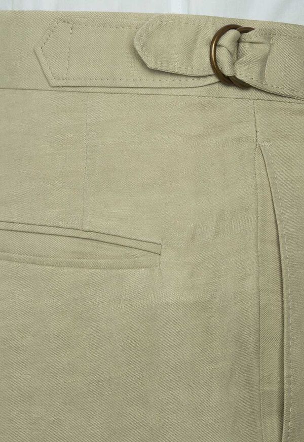 Paul Stuart Sand Silk & Linen Plain Front Trouser, image 3