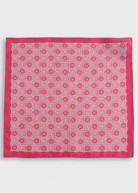 Paul Stuart Silk Medallion Print Pocket Square, thumbnail 2