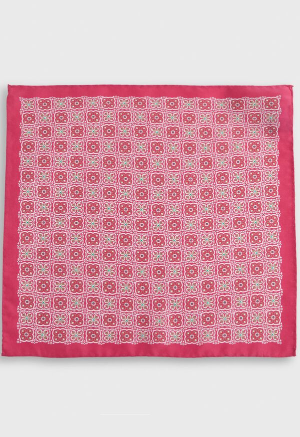 Paul Stuart Silk Medallion Print Pocket Square, image 2