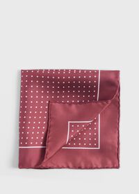 Paul Stuart Silk Twill Dot Print Pocket Square, thumbnail 1