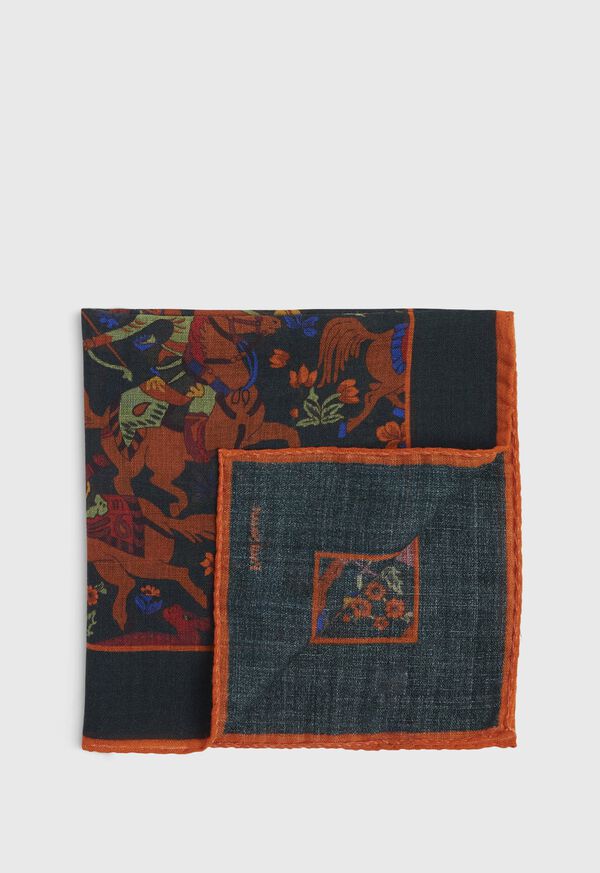 Paul Stuart Medieval Print Pocket Square, image 1