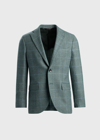 Paul Stuart Merino Wool Windowpane Jacket