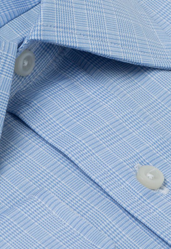 Paul Stuart Blue Glen Plaid Cotton Dress Shirt, image 2