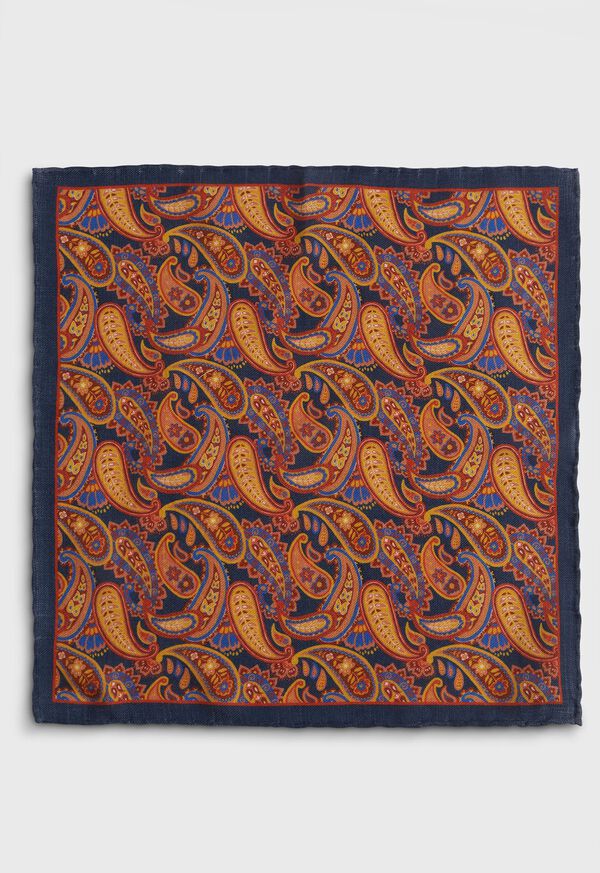 Paul Stuart Printed Paisley Pocket Square, image 2