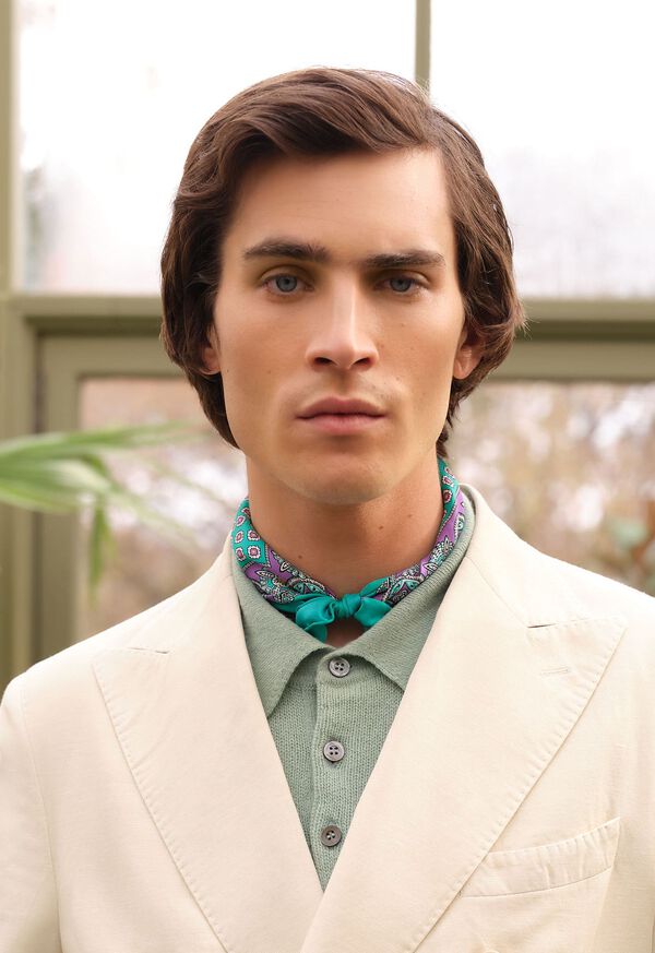 Paul Stuart Cashmere Long Sleeve Polo, image 6