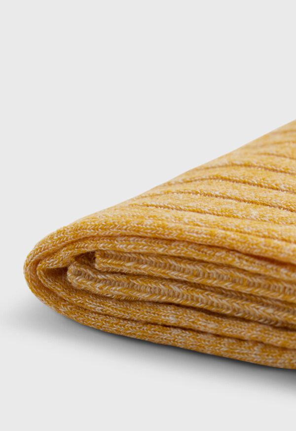 Paul Stuart Linen & Cotton Blend Melange Ribbed Sock, image 5