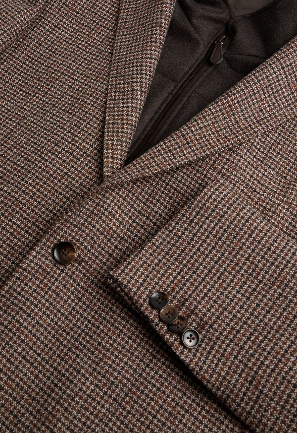 Paul Stuart Brown Plaid Jacket with Zip-Out Vest, image 2